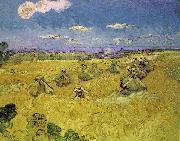 Vincent Van Gogh Wheat Stacks with Reaper Sweden oil painting artist